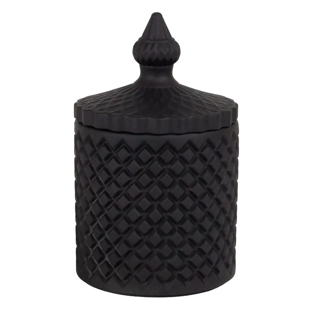 EOL - 310ml - Carrara Vaso de Concreto para velas con tapa - Negro My Store
