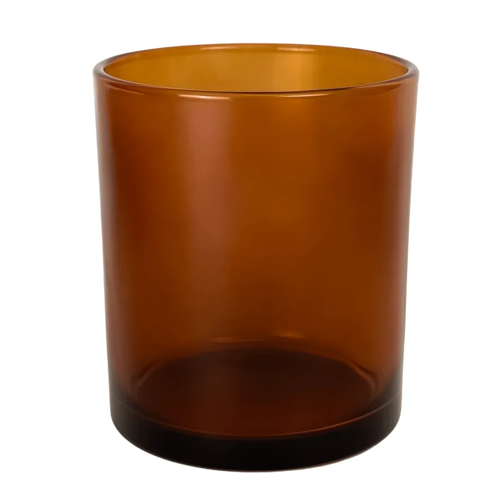 EOL - 450ml - Mónaco Vaso de Vidrio para Velas - Frasco Ámbar Oscuro Transparente My Store