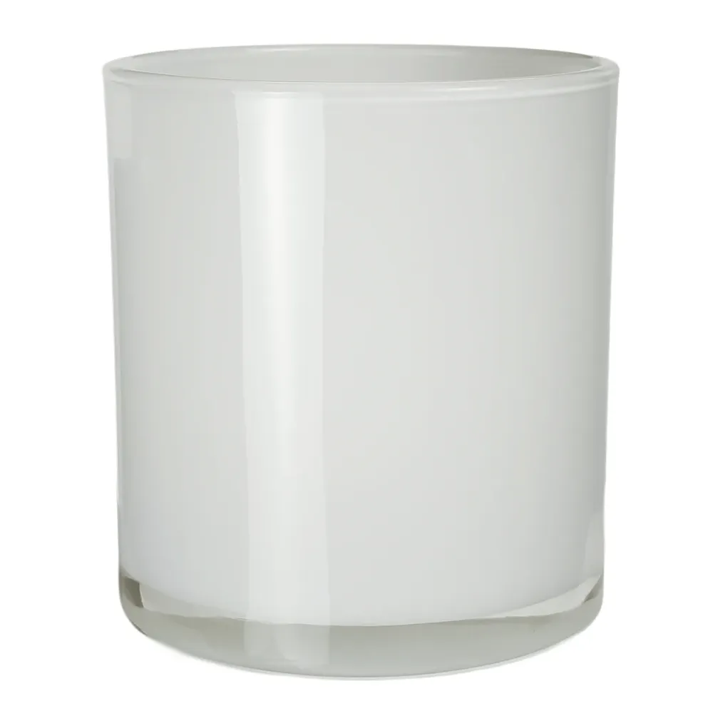 EOL - 450ml - Mónaco Vaso de vidrio para velas - Frasco Blanco Brillante My Store