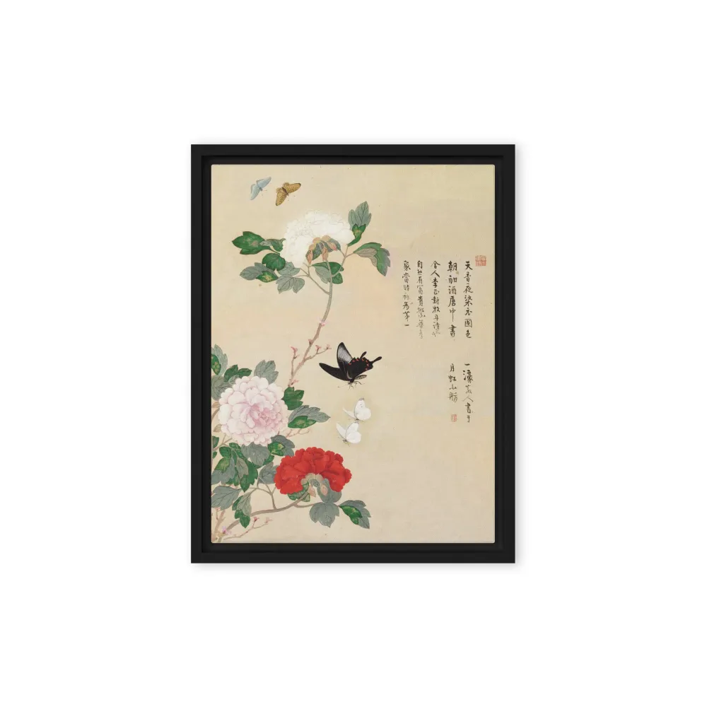Lienzo - Flores y mariposas Nam Gye-u