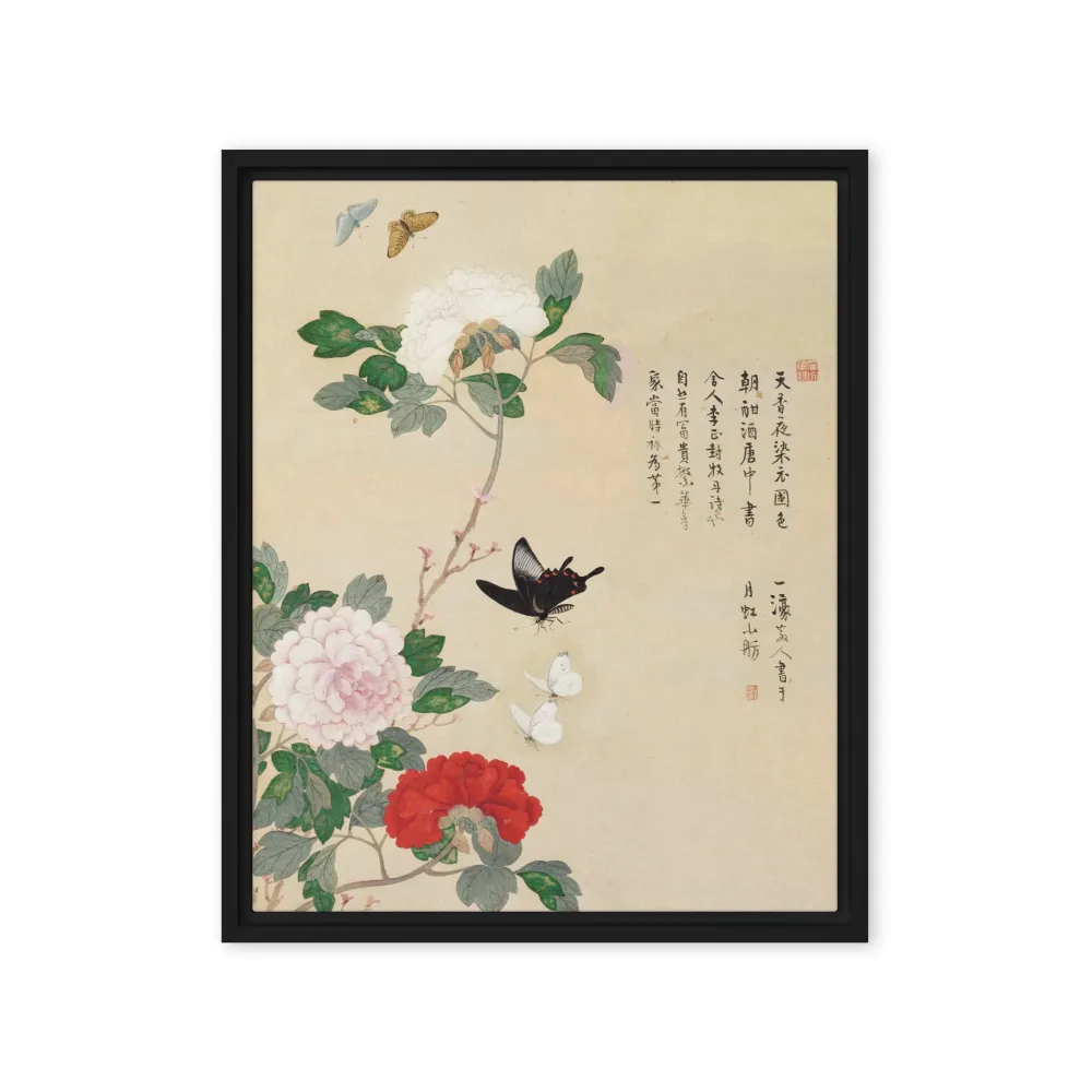 Lienzo - Flores y mariposas Nam Gye-u