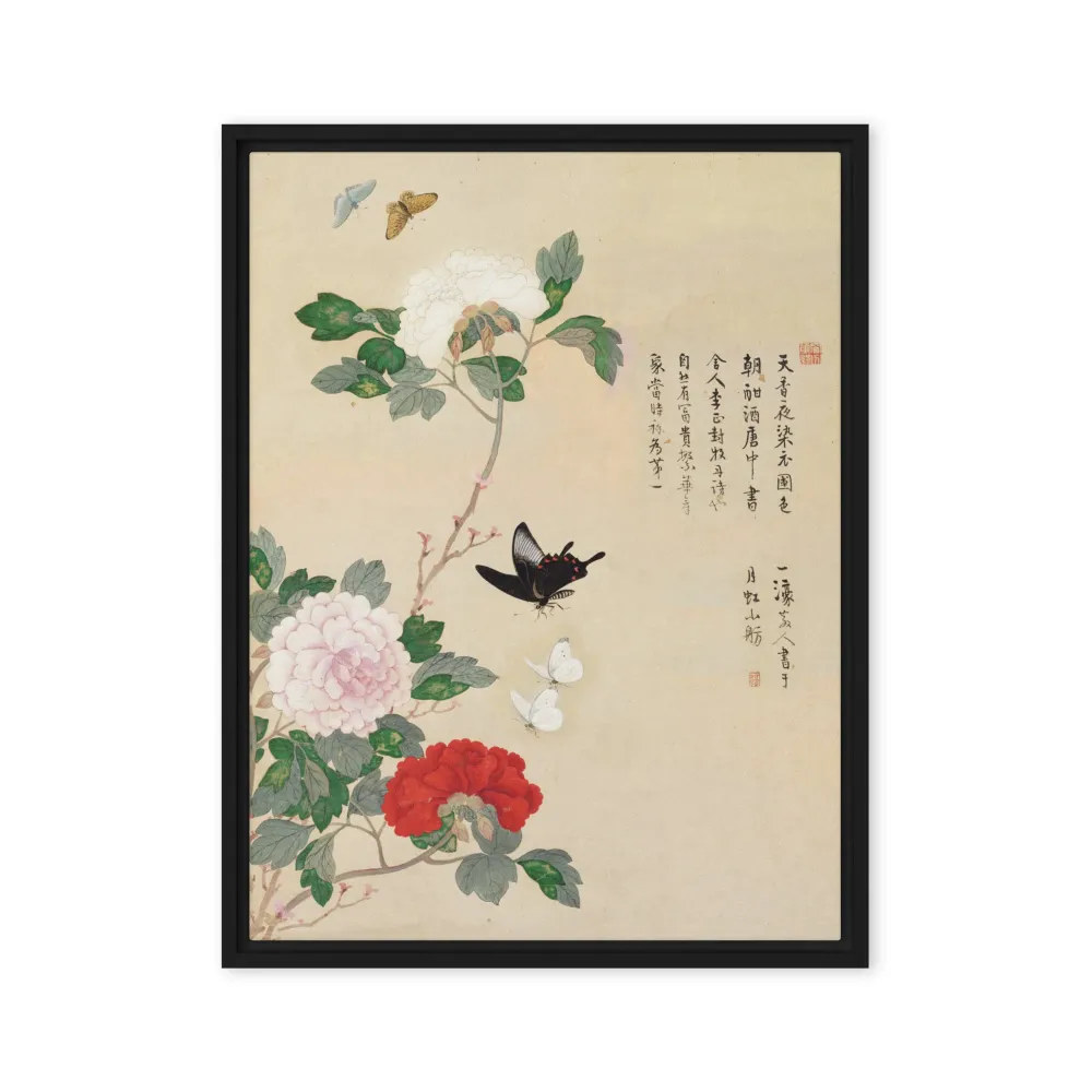 Lienzo - Flores y mariposas Nam Gye-u