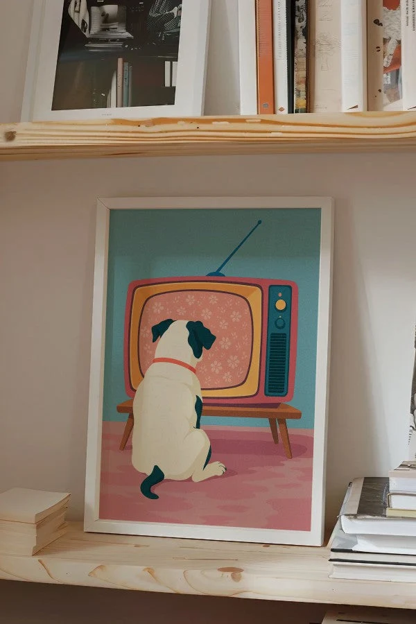 Dog watching TV Namifa
