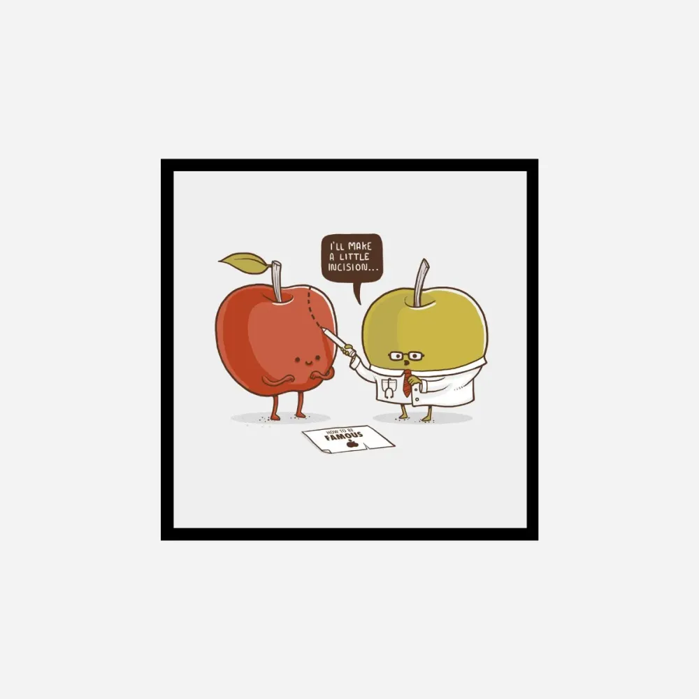 Famous Apple Art Print Naolito