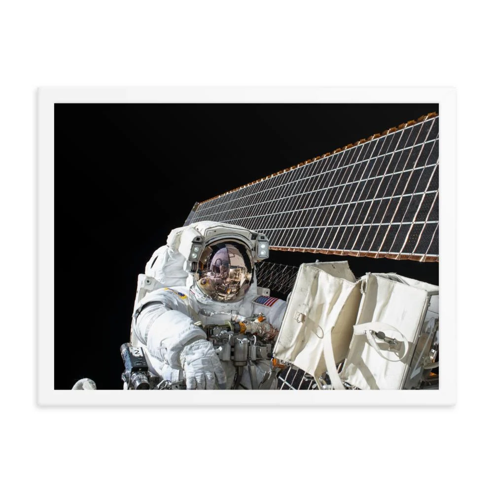Astronauta - cartel en marco Blanco NASA