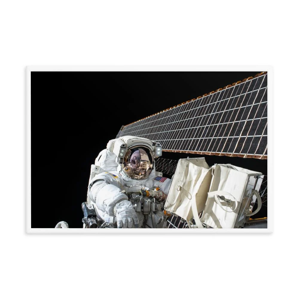 Astronauta - cartel en marco Blanco NASA