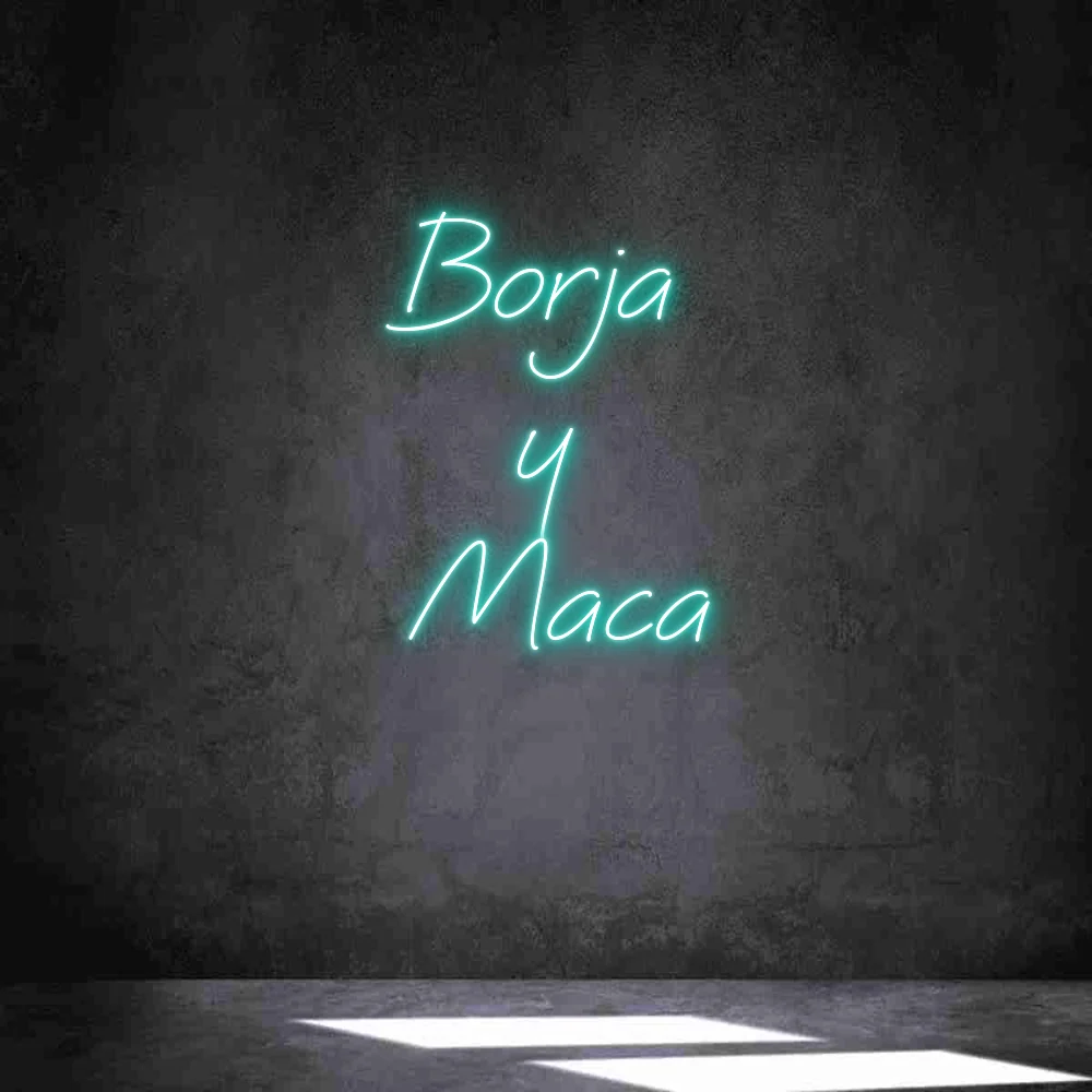 Neon personalizado: Borja y Maca