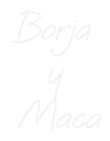 Neon personalizado: Borja y Maca