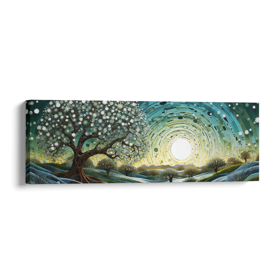 Noche Bosque Panorámico Poster