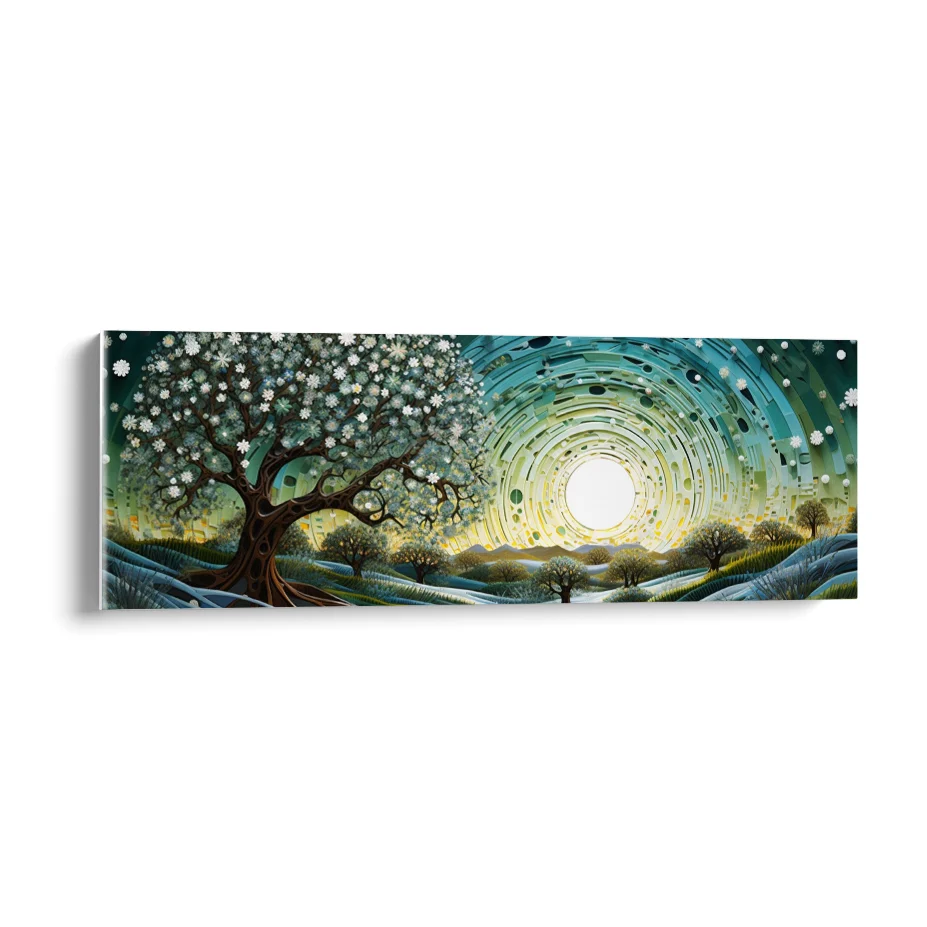 Noche Bosque Panorámico Poster