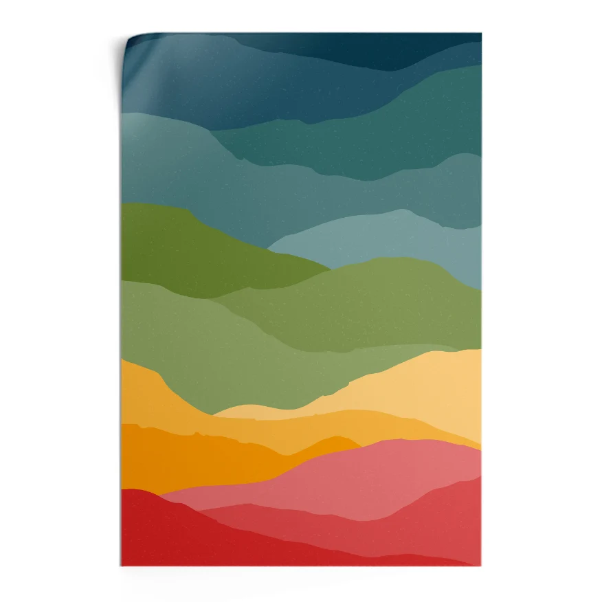 Nubes Colores Tríptico Poster