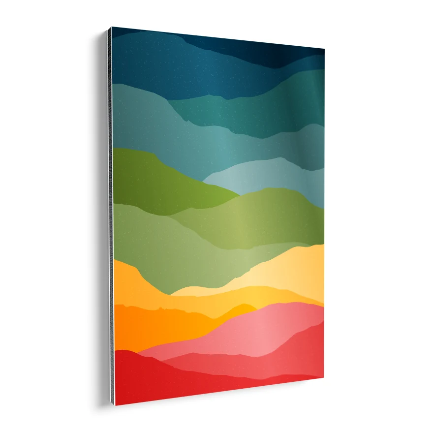 Nubes Colores Tríptico Poster
