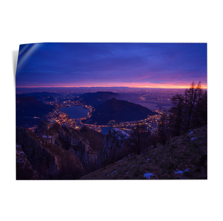 Paisaje al Atardecer Poster