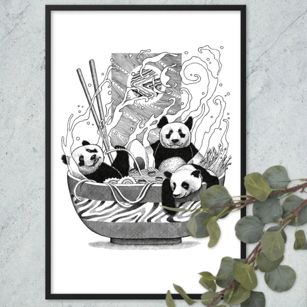 Póster - Panda Ramen Pavel Illustrations