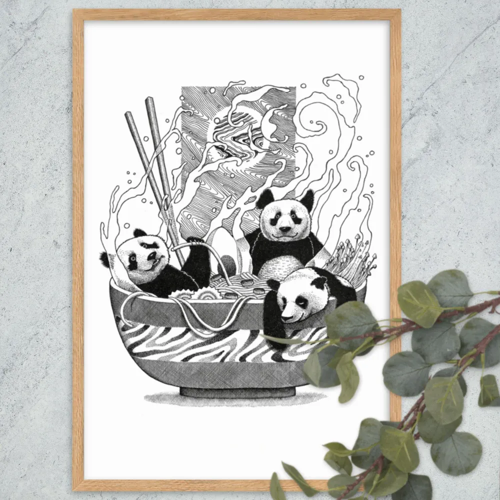Póster - Panda Ramen Pavel Illustrations