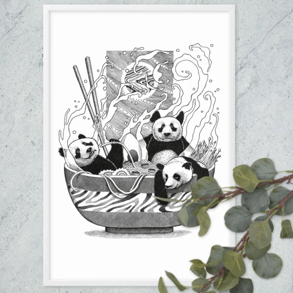 Póster - Panda Ramen Pavel Illustrations