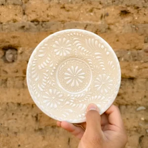 Plato de postre blanco (RESERVA) (ENVÍO EN APROX. 6-12 SEMANAS)