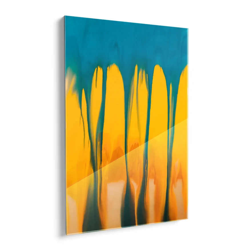 Plumas y Turquesa Poster