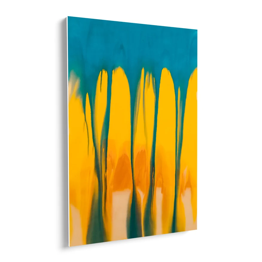 Plumas y Turquesa Poster