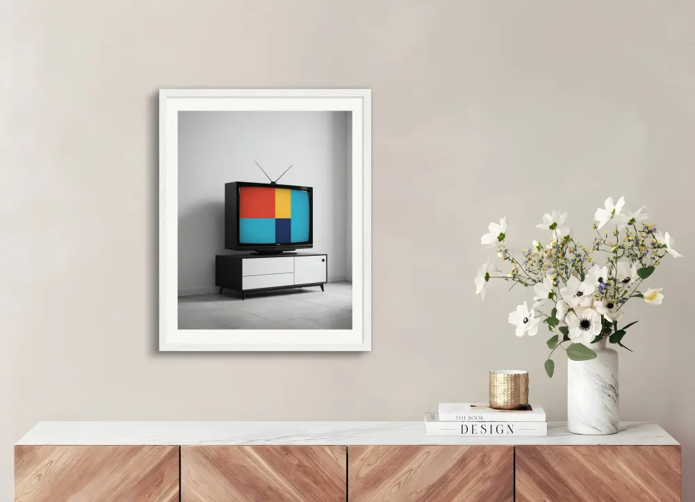 Arte abstracto minimalista, Televisión - Póster Posterscape Creative Studio