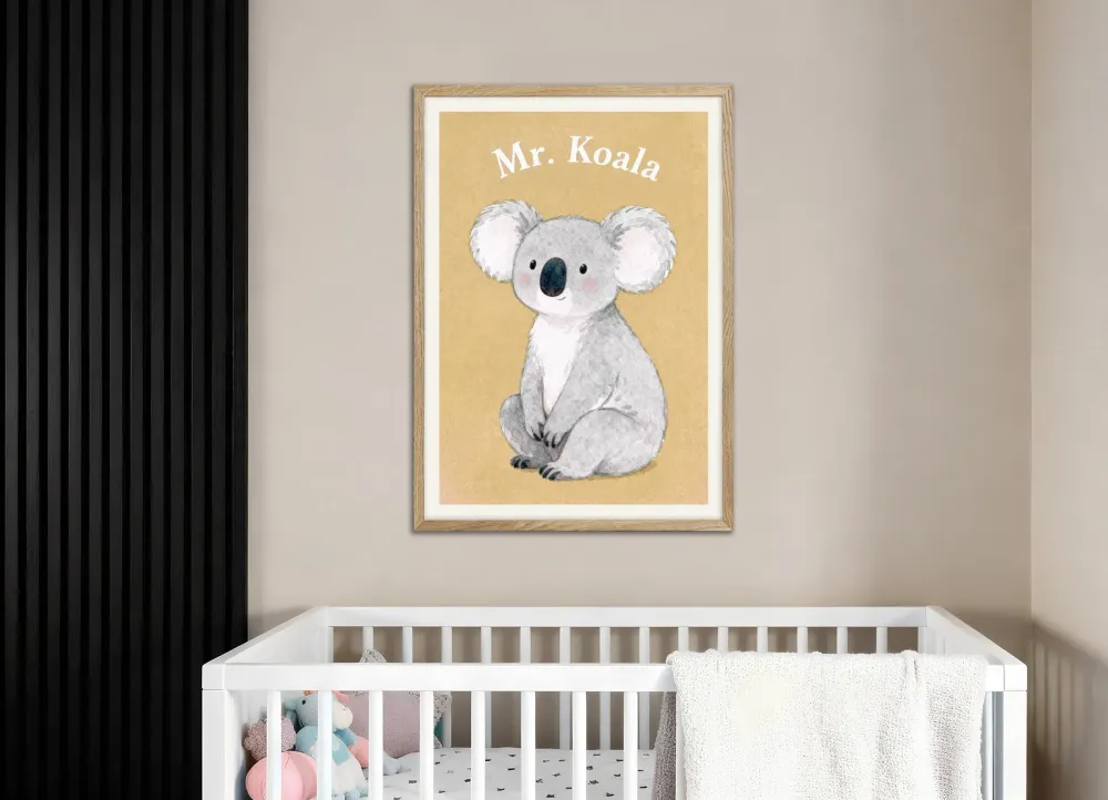 Arte de pared de koala para habitación infantil Posterscape Creative Studio