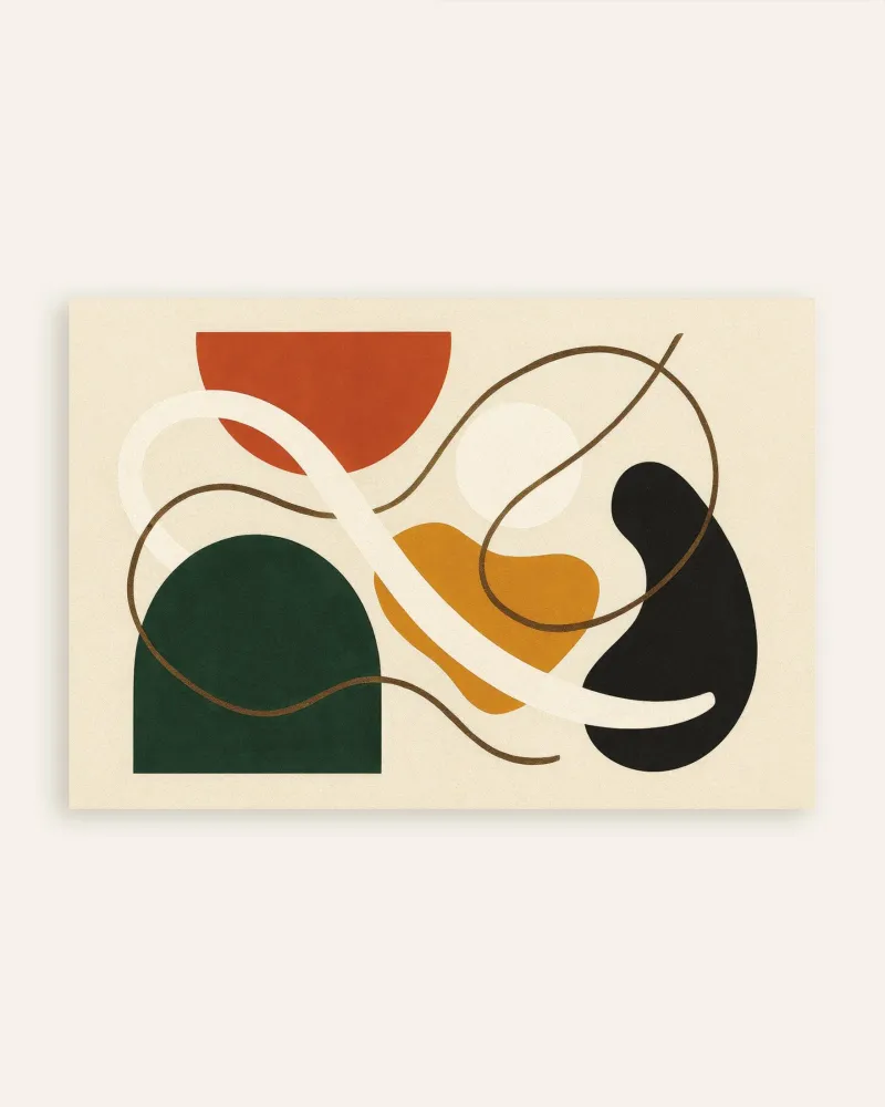Inflections 03 – composición abstracta con formas audaces Póster Posterscape Creative Studio