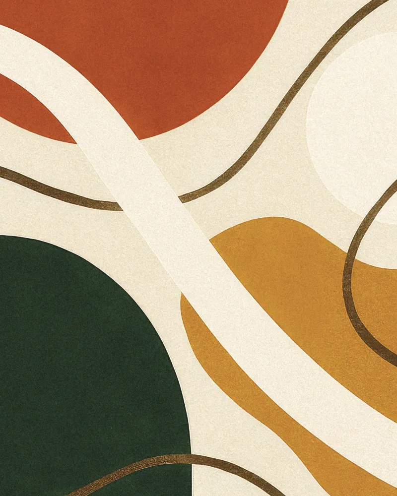 Inflections 03 – composición abstracta con formas audaces Póster Posterscape Creative Studio