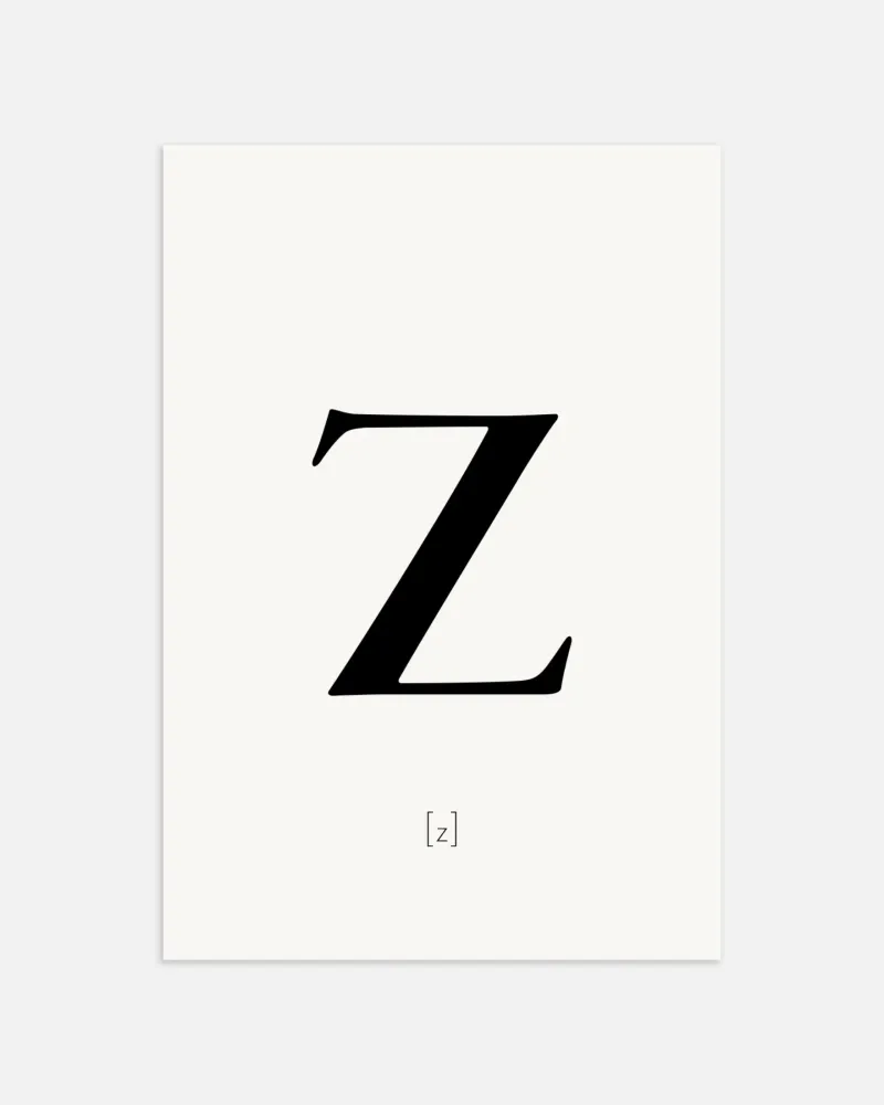 Letra Z - Póster Posterscape Creative Studio