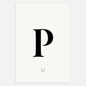 Letra P - Póster Posterscape Creative Studio