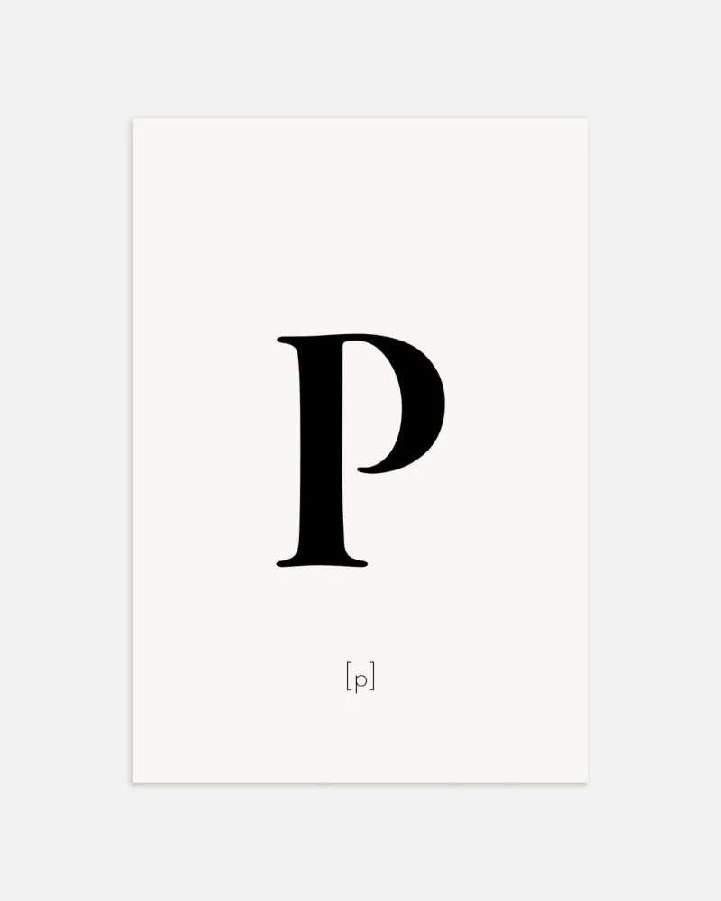Letra P - Póster Posterscape Creative Studio