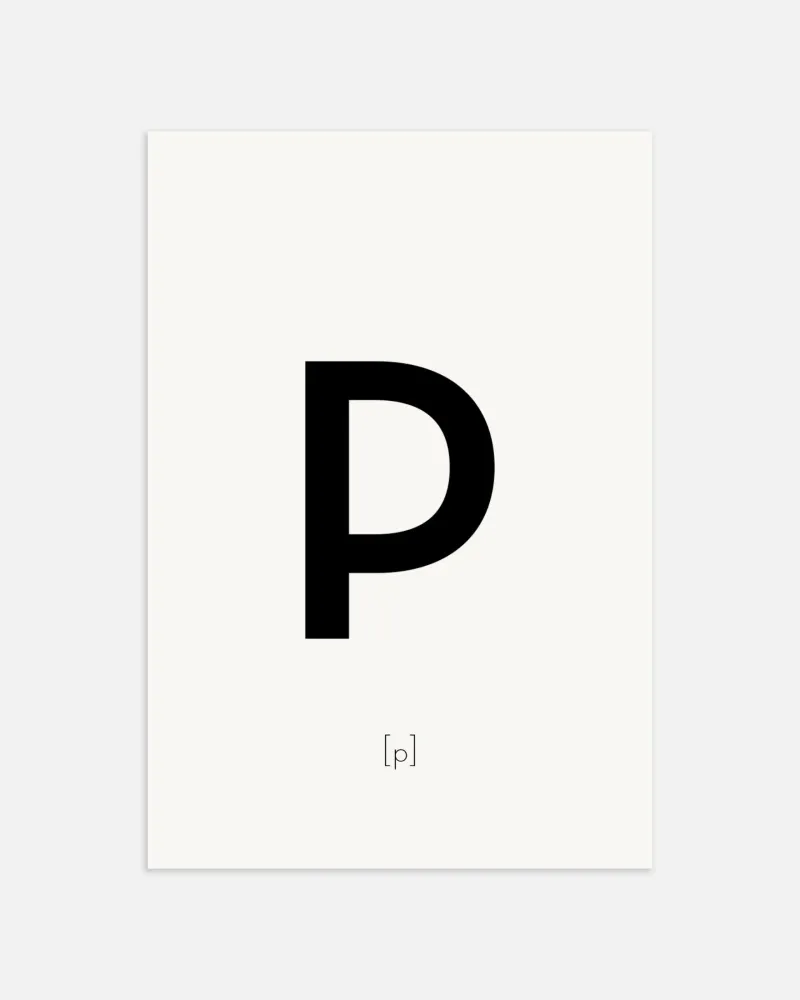 Letra P - Póster Posterscape Creative Studio