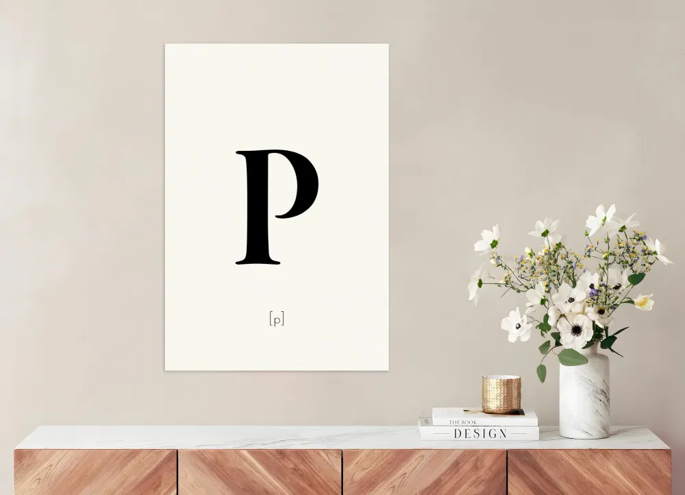 Letra P - Póster Posterscape Creative Studio