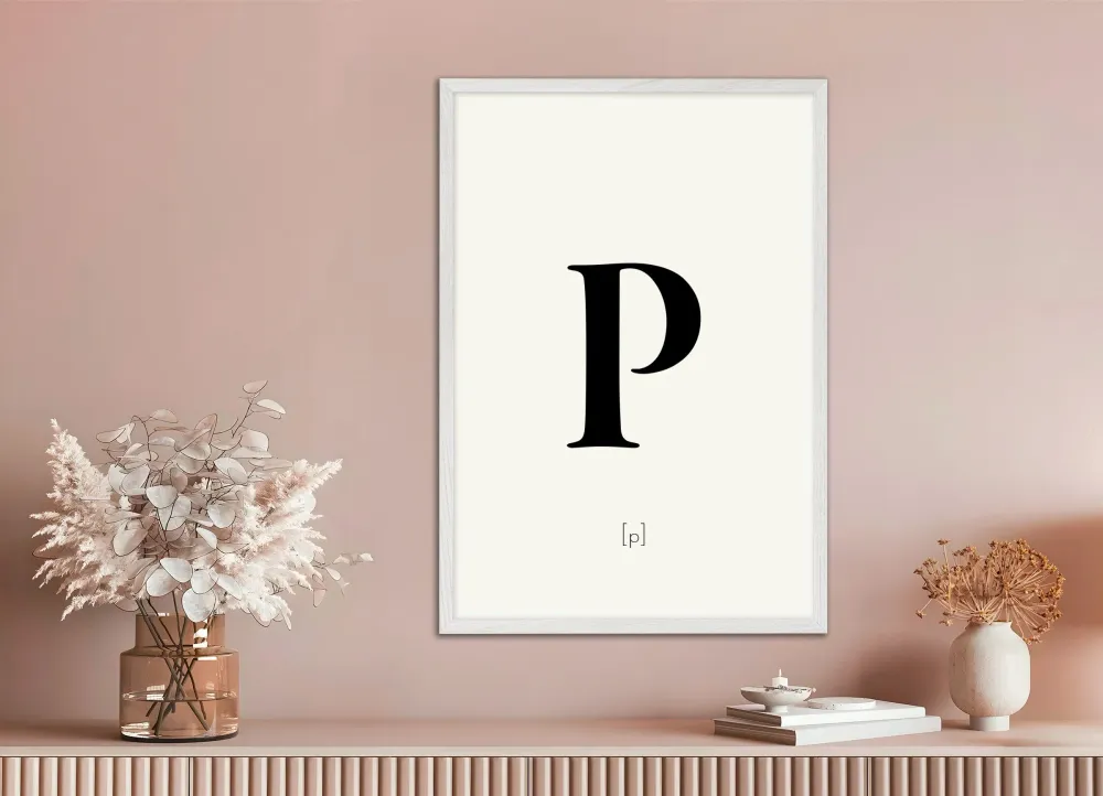 Letra P - Póster Posterscape Creative Studio