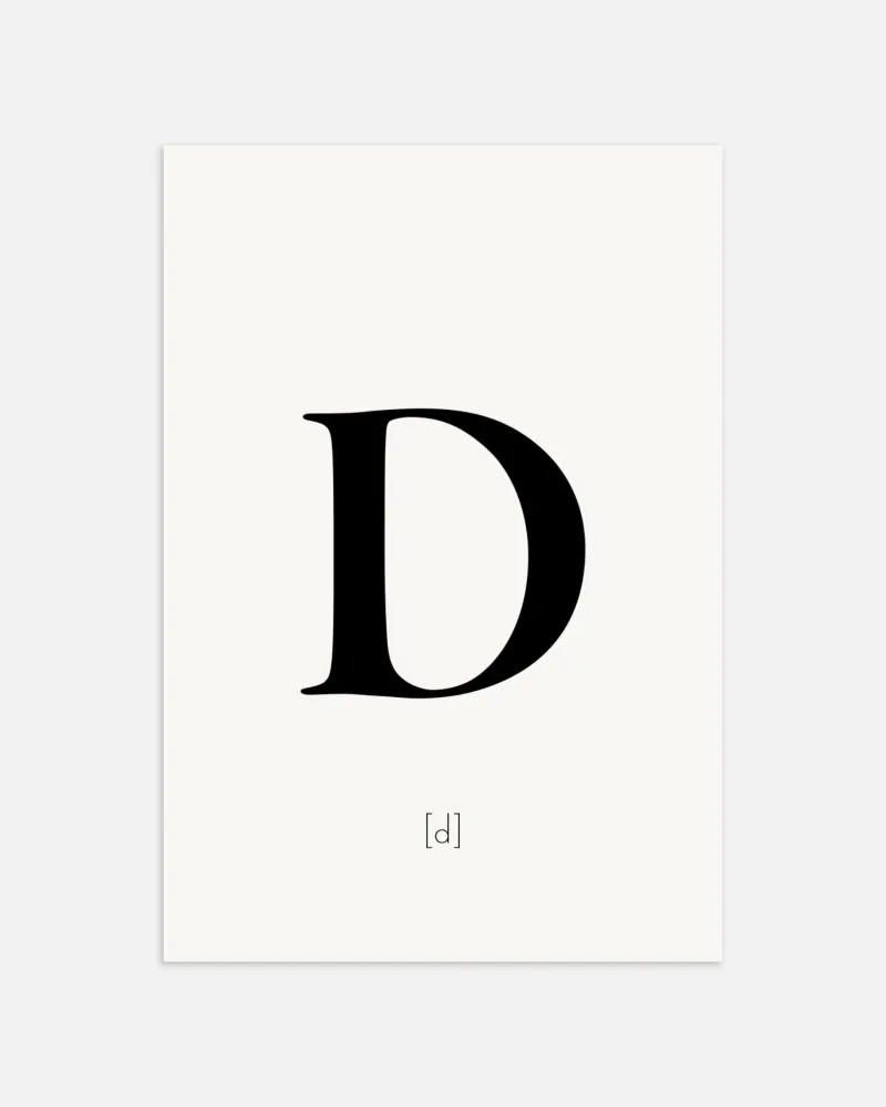 Letra D - Póster Posterscape Creative Studio