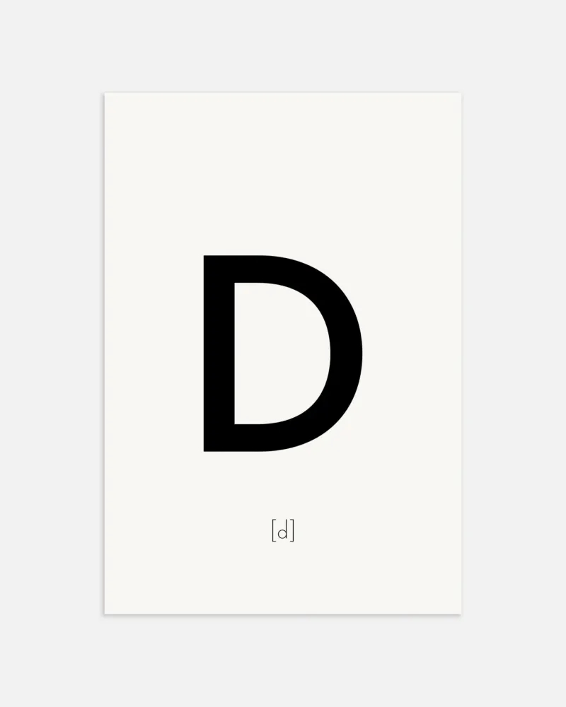Letra D - Póster Posterscape Creative Studio