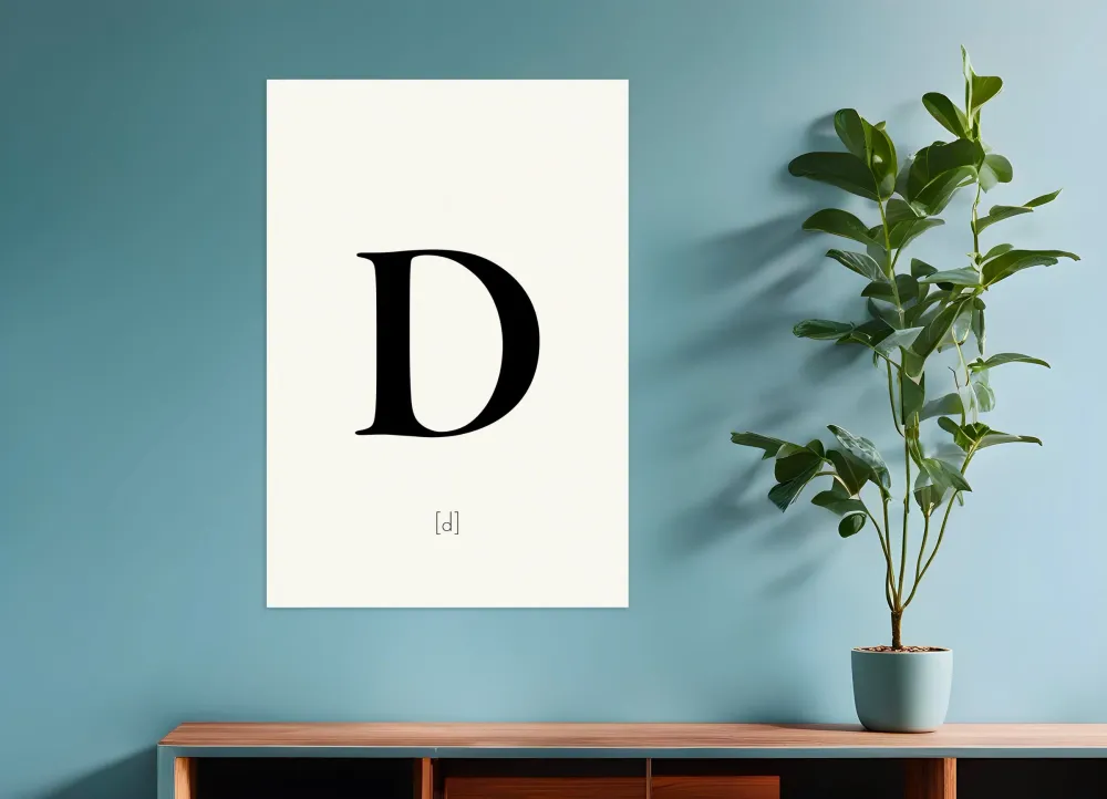 Letra D - Póster Posterscape Creative Studio
