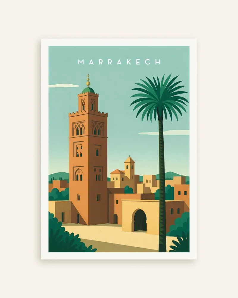 Lámina decorativa de Arte de pared Marrakech Póster Posterscape Creative Studio