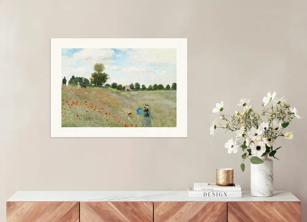 Láminas decorativas Campo de amapolas de Monet - Póster Posterscape Creative Studio