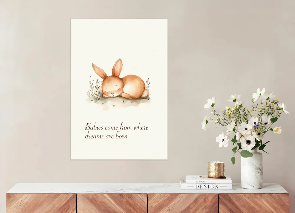 Los bebés vienen de donde nacen los sueños - Póster Posterscape Creative Studio