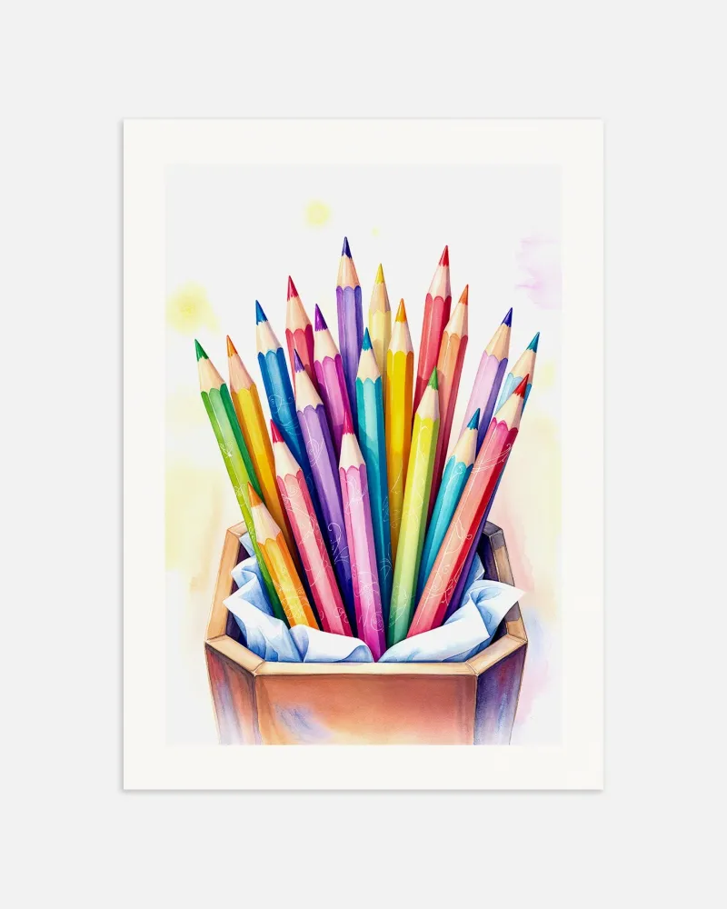 Lápices de colores acuarelables - Póster Posterscape Creative Studio