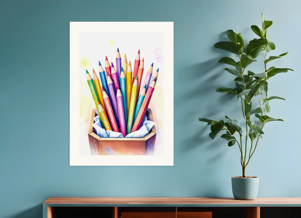 Lápices de colores acuarelables - Póster Posterscape Creative Studio