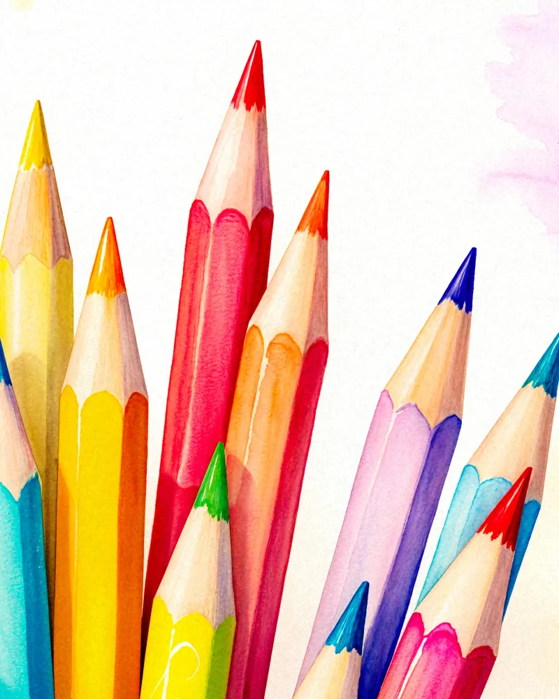 Lápices de colores acuarelables - Póster Posterscape Creative Studio