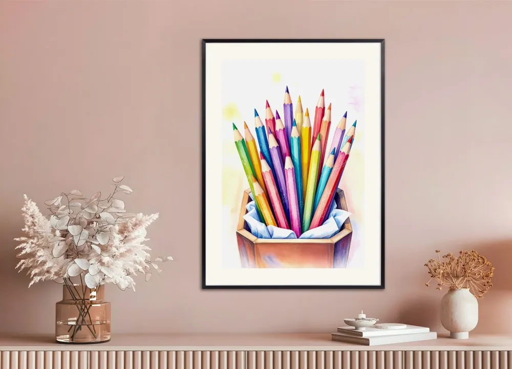 Lápices de colores acuarelables - Póster Posterscape Creative Studio