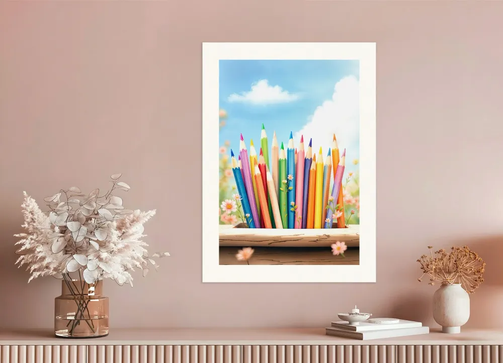 Lápices de colores - Póster Posterscape Creative Studio