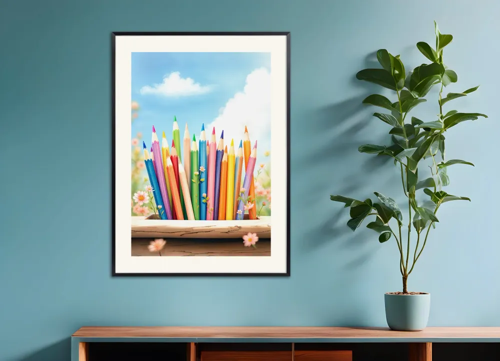 Lápices de colores - Póster Posterscape Creative Studio