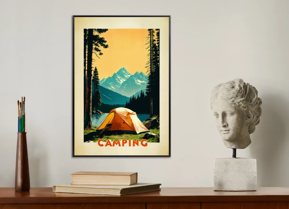 Naturaleza, camping y montañas - Póster Posterscape Creative Studio