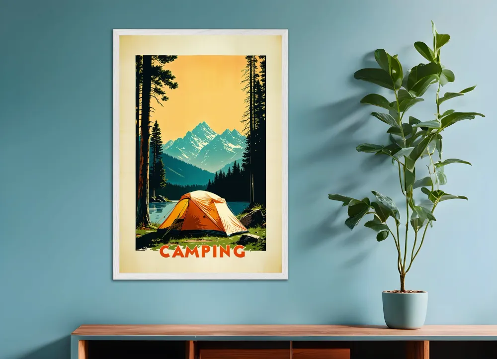 Naturaleza, camping y montañas - Póster Posterscape Creative Studio