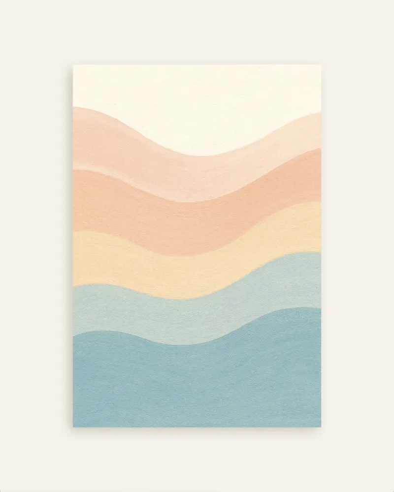 Olas abstractas texturizadas en tonos pastel Póster Posterscape Creative Studio