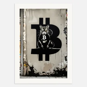 Póster de Bitcoin, El Ratón Posterscape Creative Studio