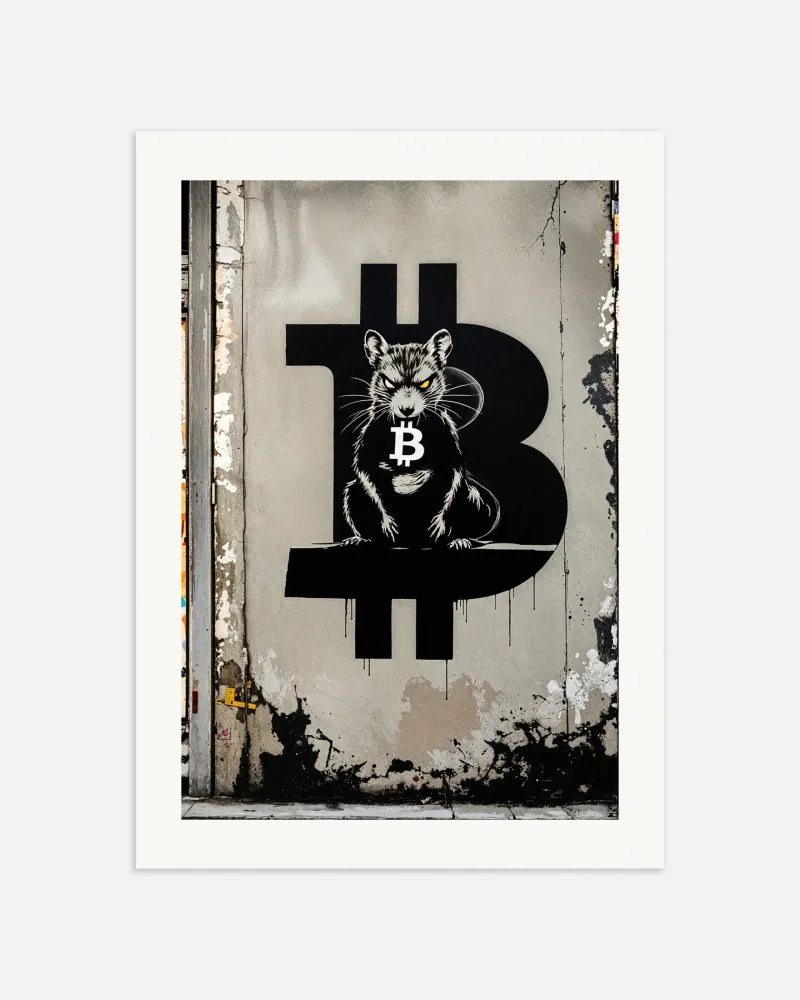 Póster de Bitcoin, El Ratón Posterscape Creative Studio
